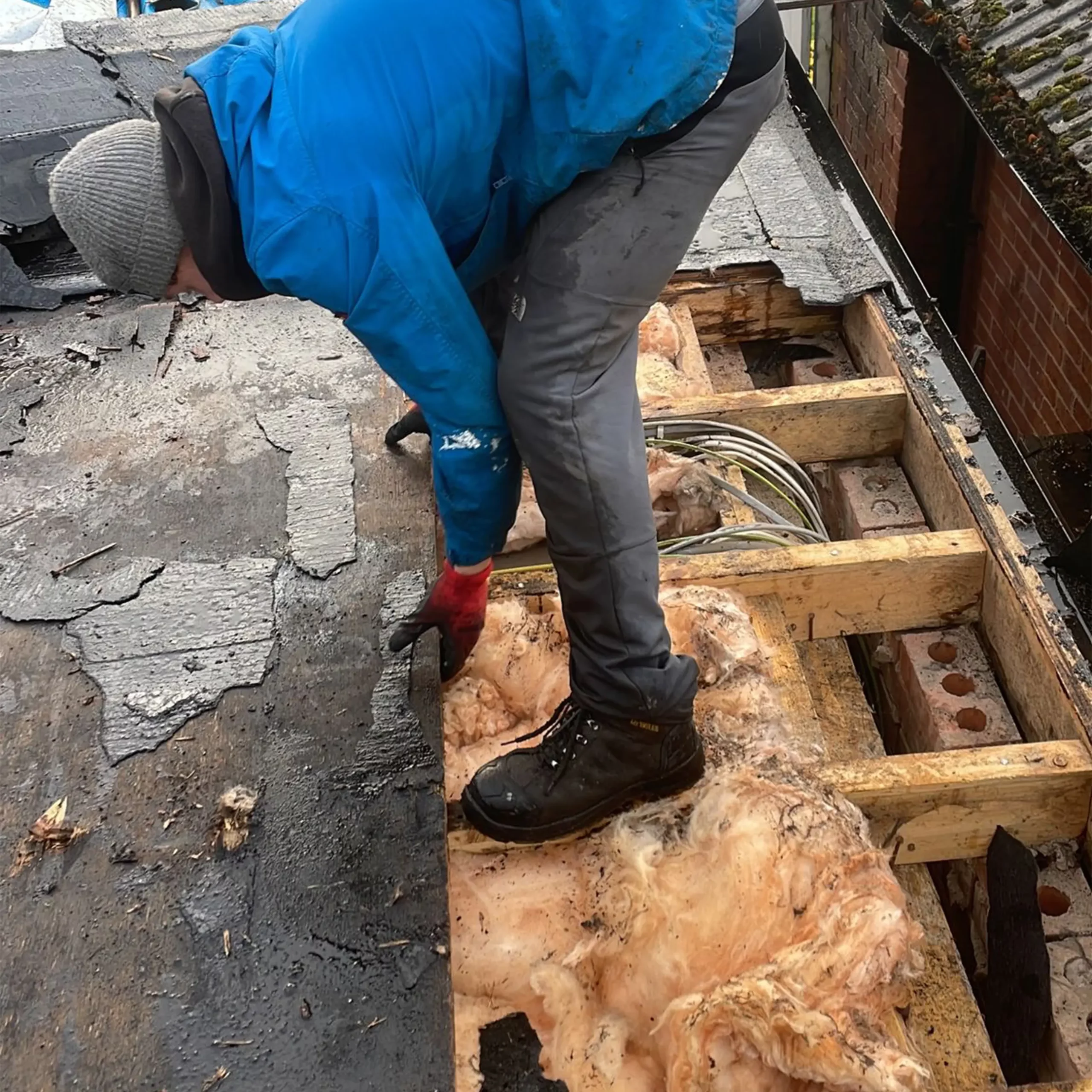 flat roof removal